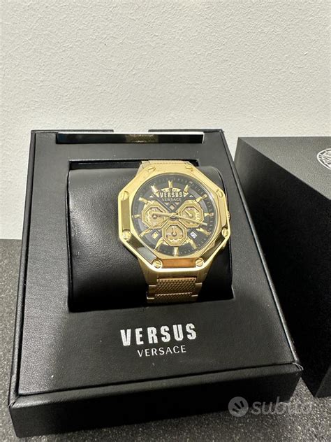 orologio versace laminato oro quadrante nero|Versace Orologio Ronda 41mm .